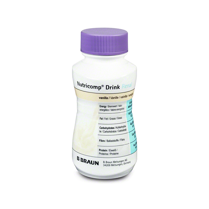 Nutricomp Drink Renal Vanilla 200 ml 4 Pack